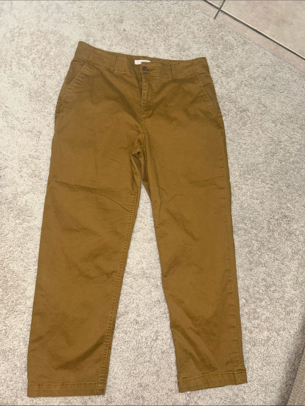 Bundle of 2 -LOFT Olive Green&tan Chinos - Classic Casual Trousers excellent! - Picture 7 of 15